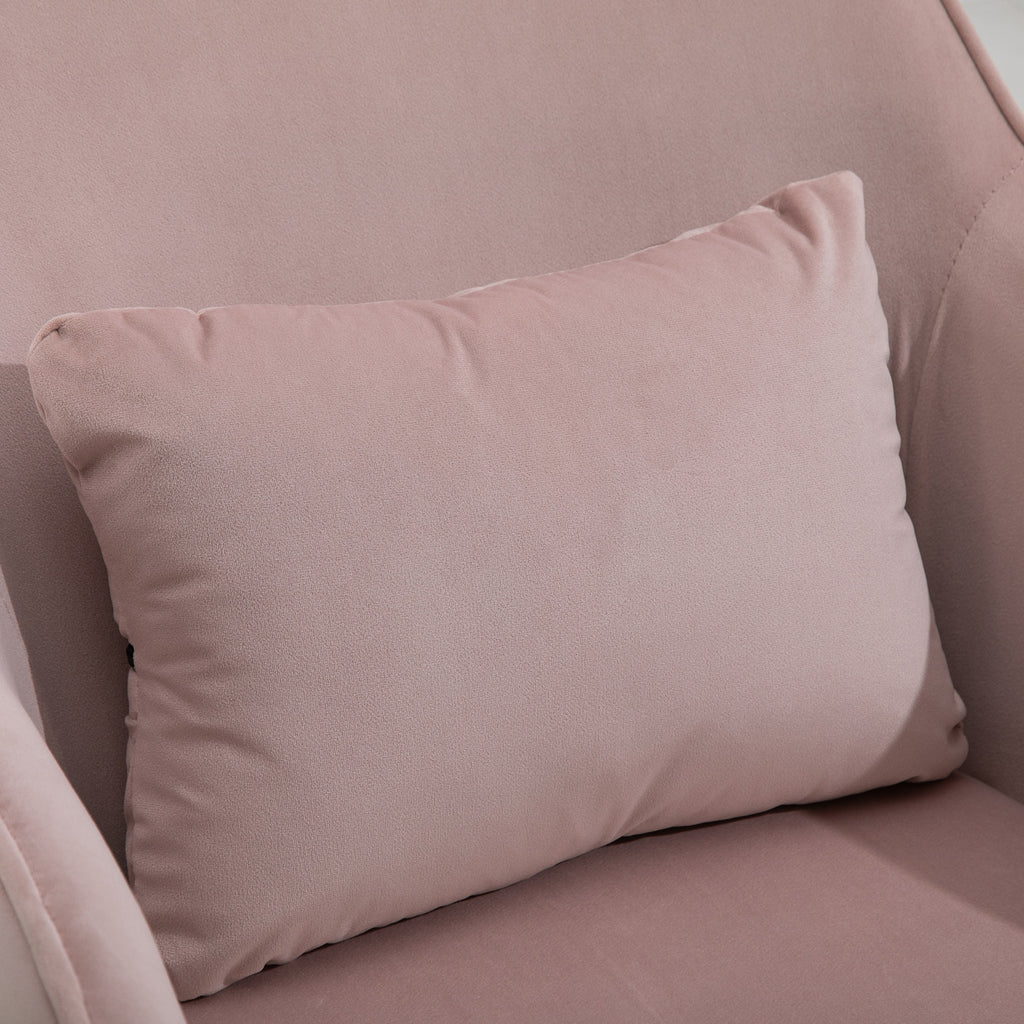 Vinsetto Massage Schreibtischstuhl 78-86 cm höhenverstellbarer Bürostuhll Drehstuhl Computerstuhl mit USB-Schrittstelle Arbeitsstuhl mit Vibrationsfunktion Lendenkissen Massagefunktion Rosa