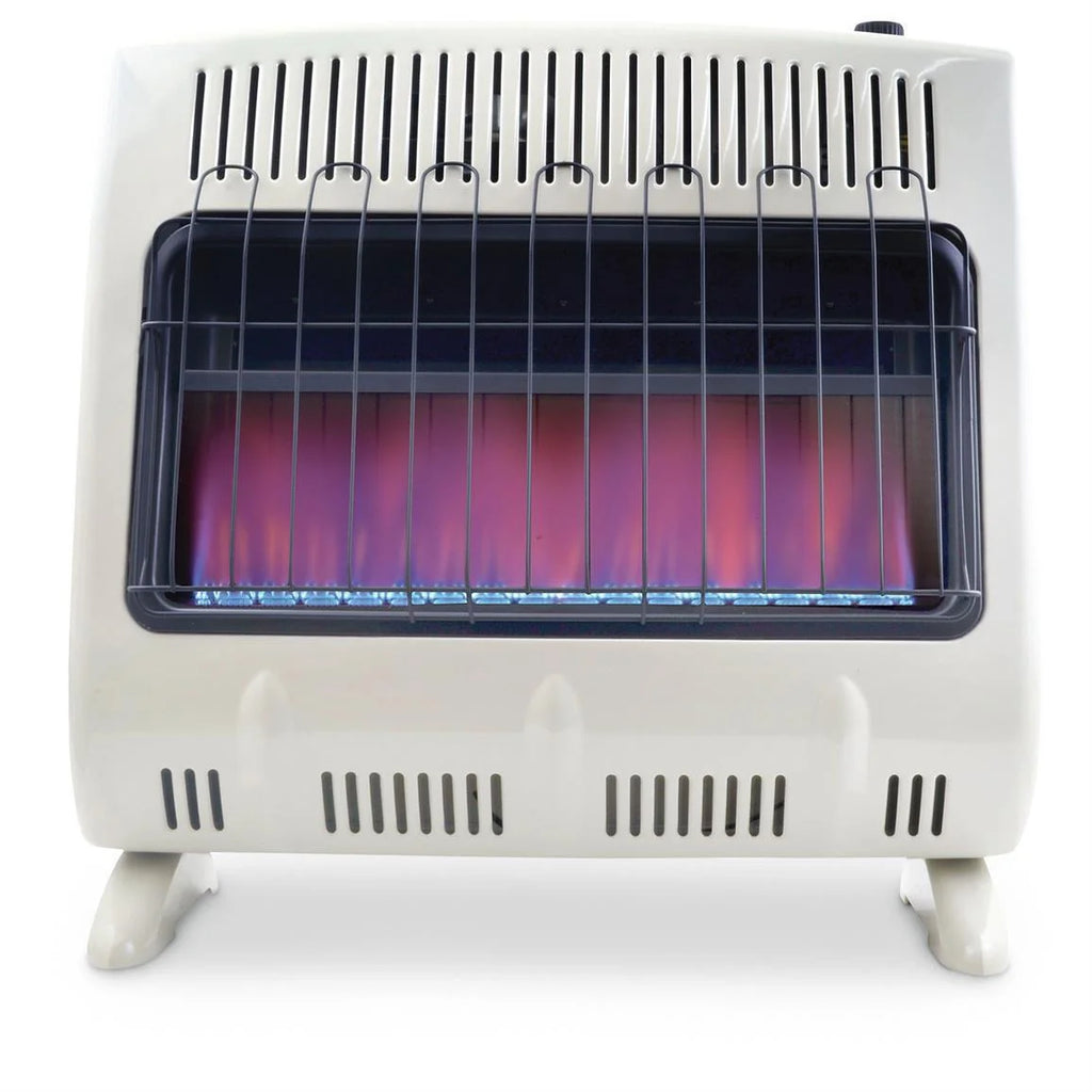 Mr. Heater 30, 000 BTU Unvented Blue Flame Propane Heater with Blower