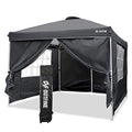10'x10' Pop Up Commercial Instant Gazebo Tent. Fully Waterproof. Outdoor Party Canopies with 4 Removable Sidewalls