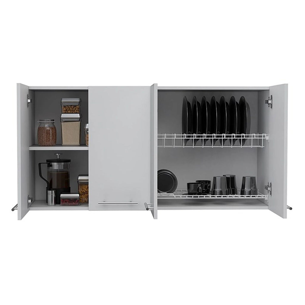 TUHOME 120 Wall Cabinet Engineered Wood Cabinets in White