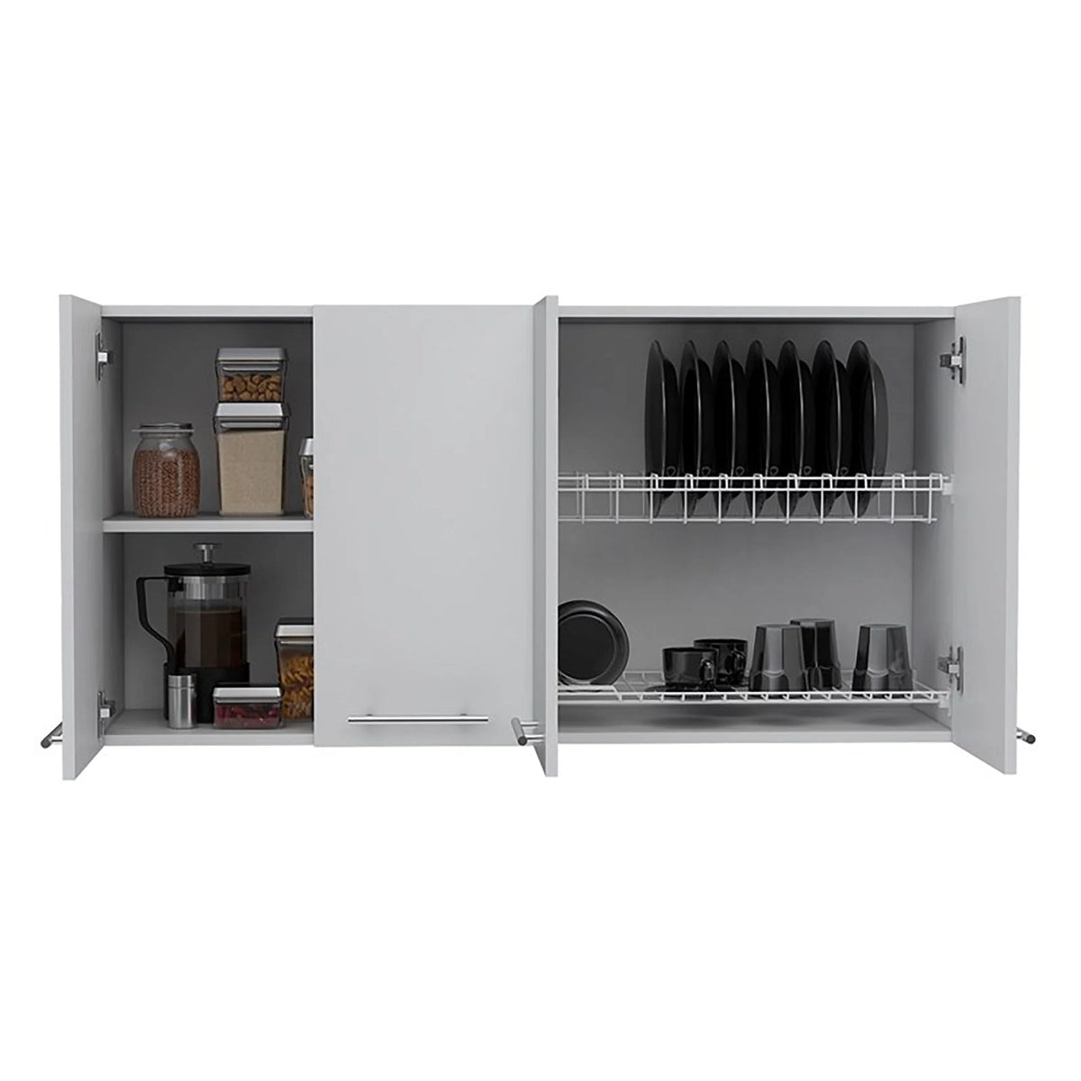 TUHOME 120 Wall Cabinet Engineered Wood Cabinets in White