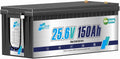 24V 150AH LiFePO4 Lithium Battery, HRBEENERGY for RV, Solar Panel Kit, Trolling Motors, Camper, Marine, Off Grid, 15000+Deep Cycles, 3840WH