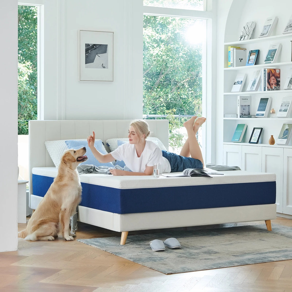 Twin Mattress, JIAVA 8" Medium Gel Memory Foam Mattress with Pressure Relief for Adult