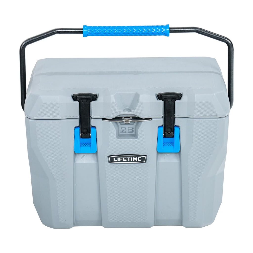 Lifetime 28 Qt Bear - Resistant Camping Cooler, Premium High Performance, Ice Retention, Hard Cooler, 20 Can Capacity, Boulder Gray (91289)