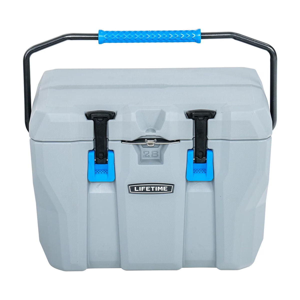 Lifetime 28 Qt Bear - Resistant Camping Cooler, Premium High Performance, Ice Retention, Hard Cooler, 20 Can Capacity, Boulder Gray (91289)
