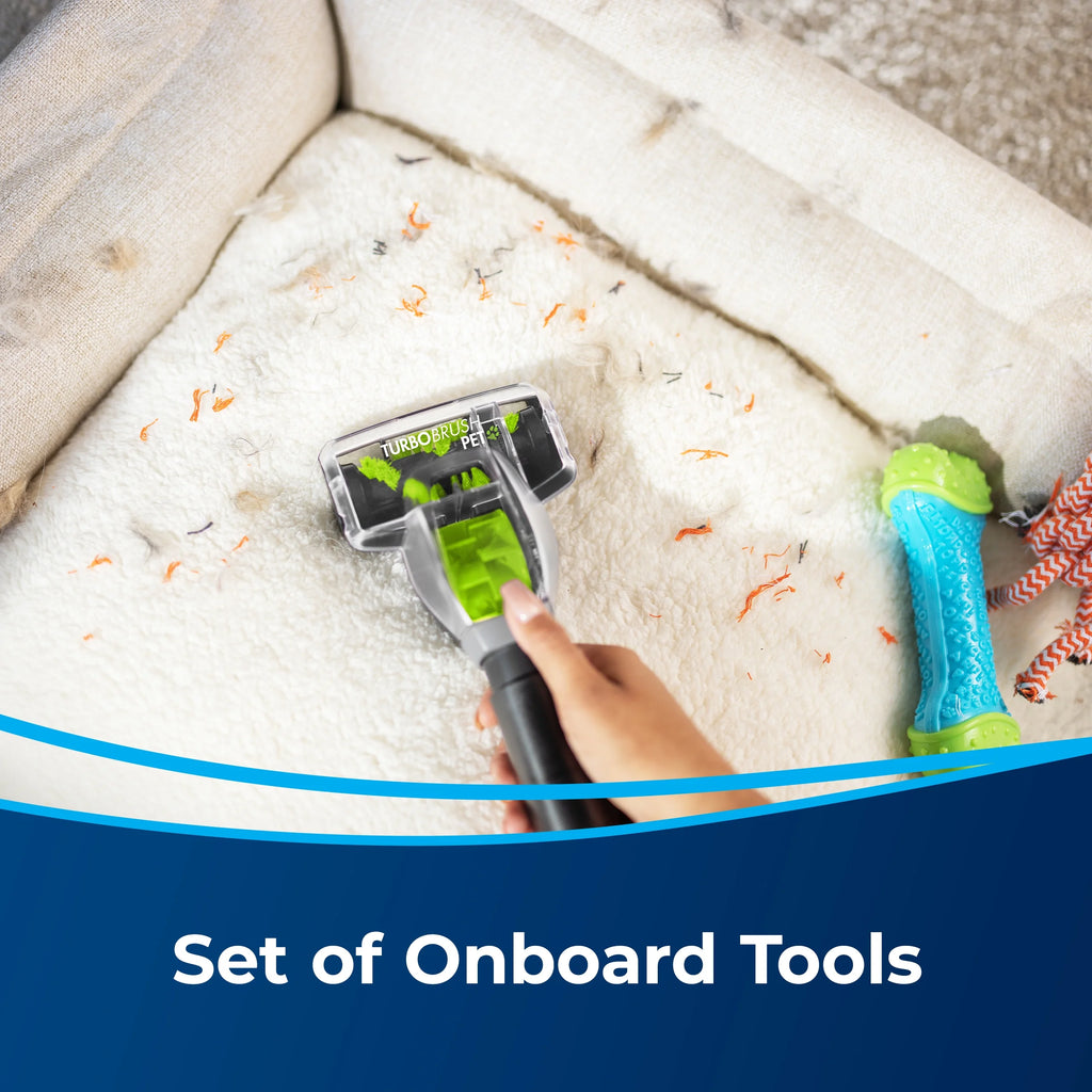 BISSELL Powerforce Helix Turbo Rewind Pet, Upright Vacuum, Pet Friendly, Automatic Cord Rewind, Powerful Pet Hair Pickup, Extra - Wide Cleaning Path, 3333, Black & Green