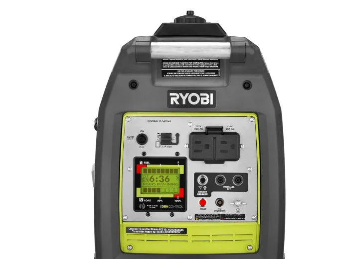 Ryobi 2, 300 - Watt Recoil Start Bluetooth Super Quiet Gasoline Powered Digital Inverter Generator with CO Shutdown Sensor