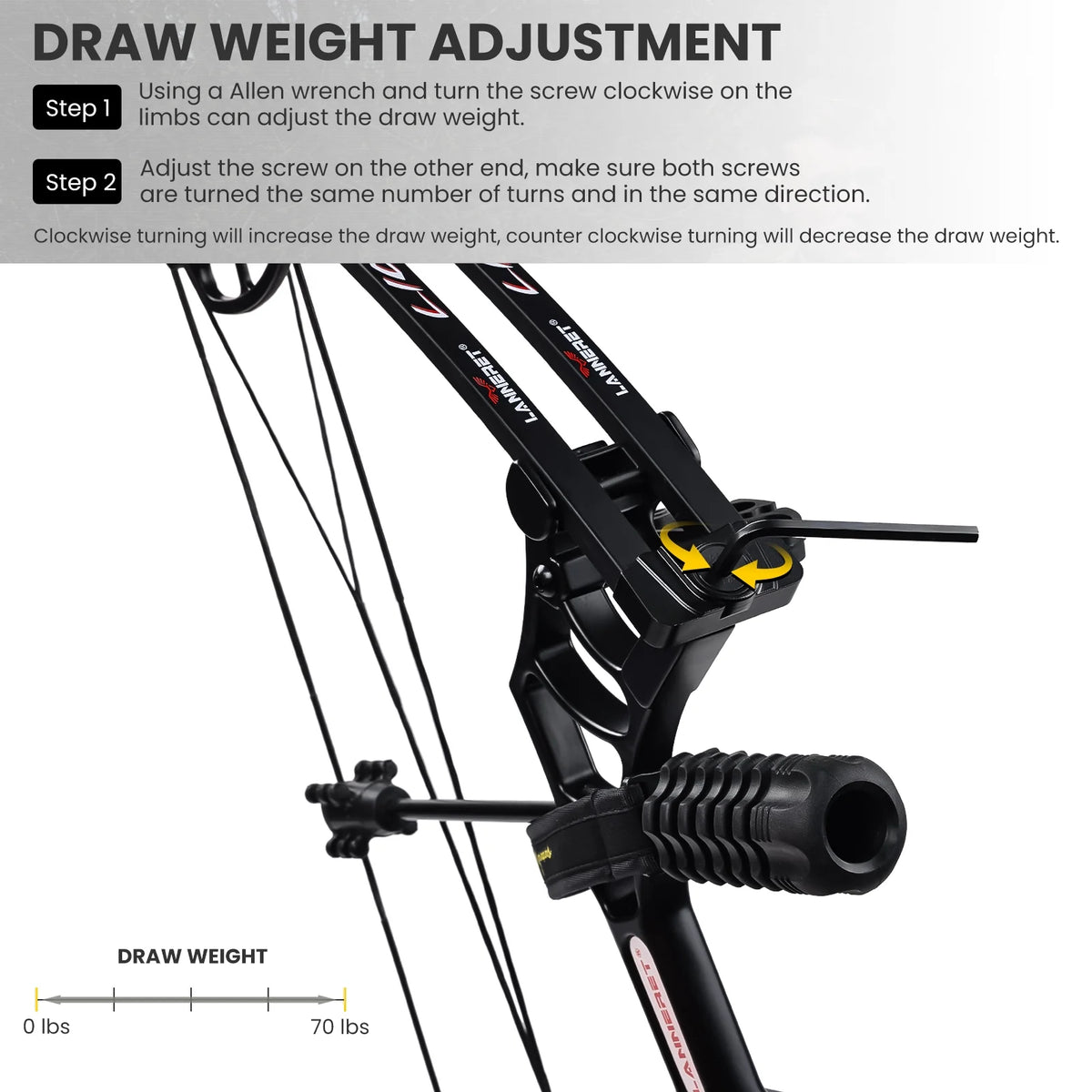 Archery Ready to Hunt Compound Bow Package for Adults and Teens, 25" - 31" Draw Length .0 - 70 lb Draw Weight, up to IBO 320 Fps .lightweight Design Bow, Fully Adjustable