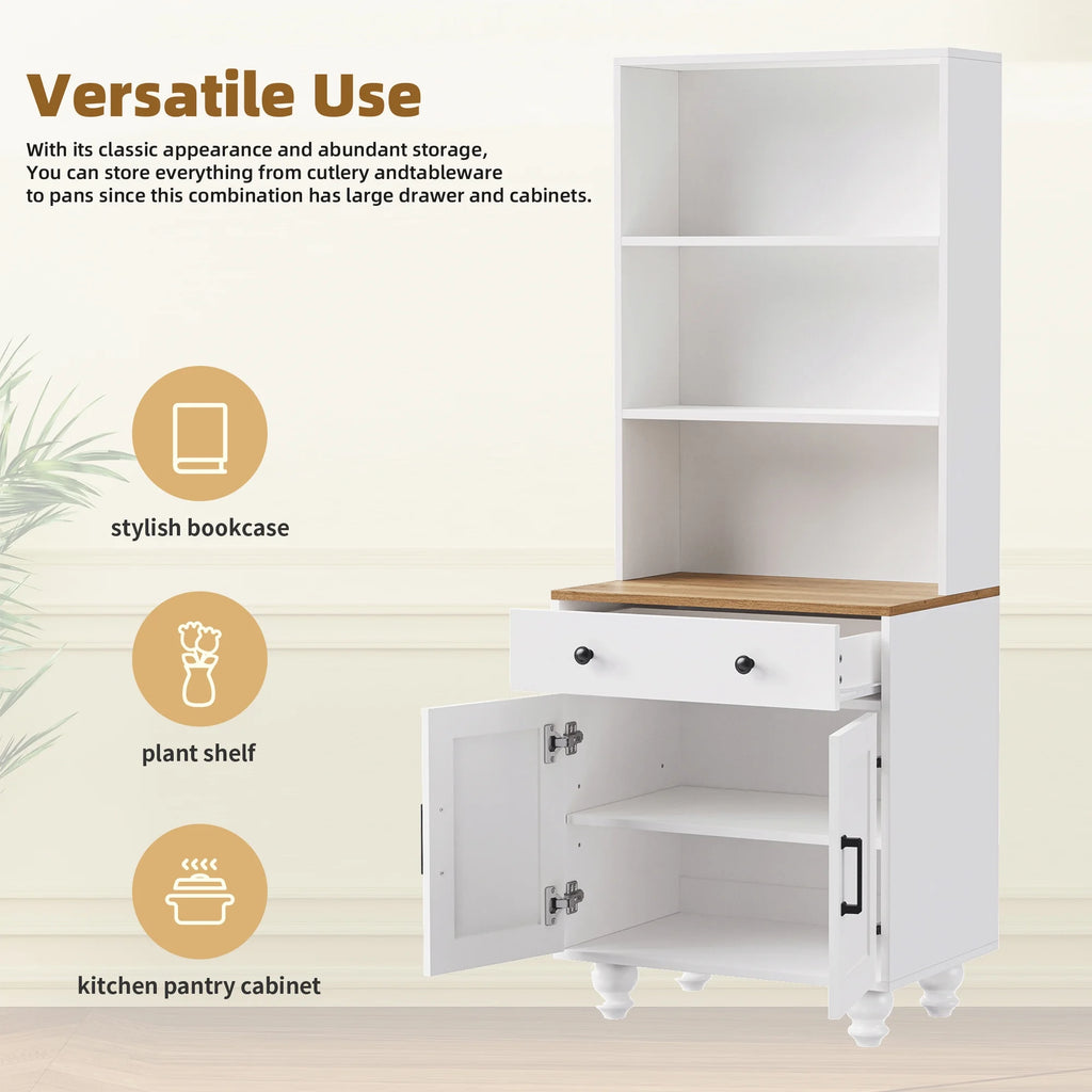 Euroco 110" Entertainment Center Wall Unit Set with Glass Display Cabinets, Adjustable Shelves & Vintage TV Stand for Tvs up to 85", Farmhouse Style Media Console with Storage, Gourd Legs