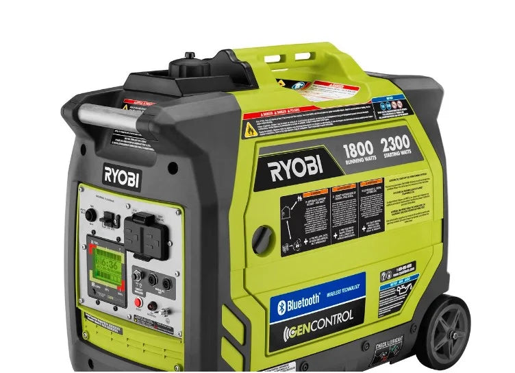 Ryobi 2, 300 - Watt Recoil Start Bluetooth Super Quiet Gasoline Powered Digital Inverter Generator with CO Shutdown Sensor