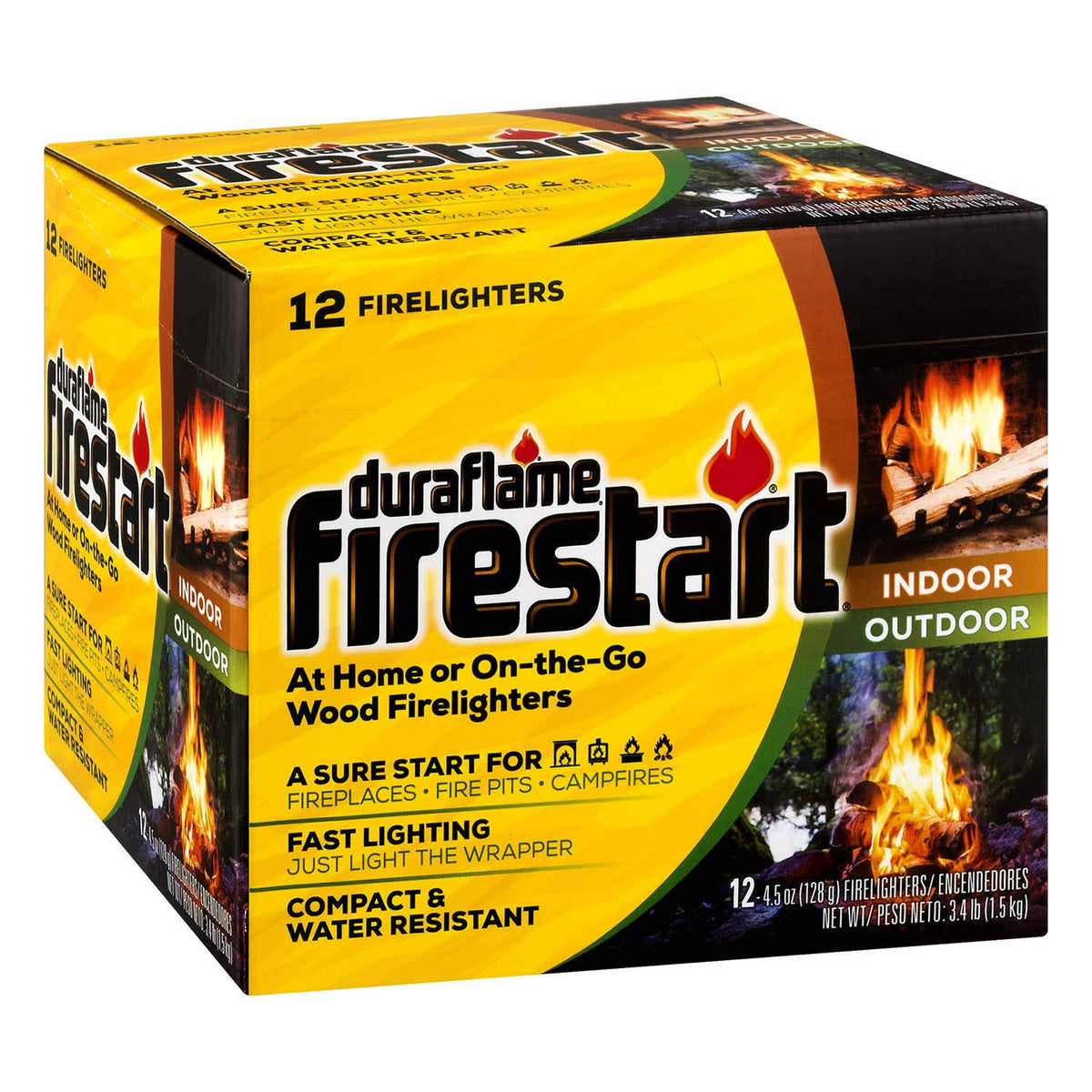 Duraflame Firelighter, Wood, Firestart, 12 Pack - 12 pack, 4.5 oz firelighters