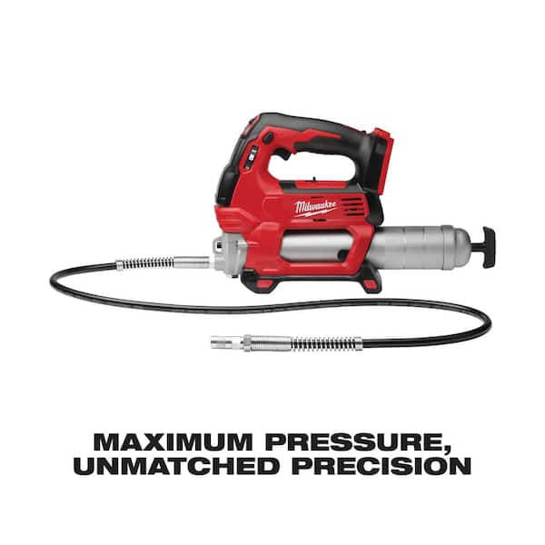 M18 FUEL 18V Lithium - Ion Brushless Cordless 1/2 In. High - Torque Impact Wrench with Grease Gun Kit, Resistant Batteries
