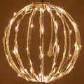 12" Light Ball, Fold Flat White Frame, Warm White LED