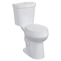 21" Toilet, Two - Piece Toilet, ADA Toilet with Dual Flush, Elongated Toilets for Bathrooms with Soft Close Seat, Universal Height with 1.28 Siphonic Flush Cotton White