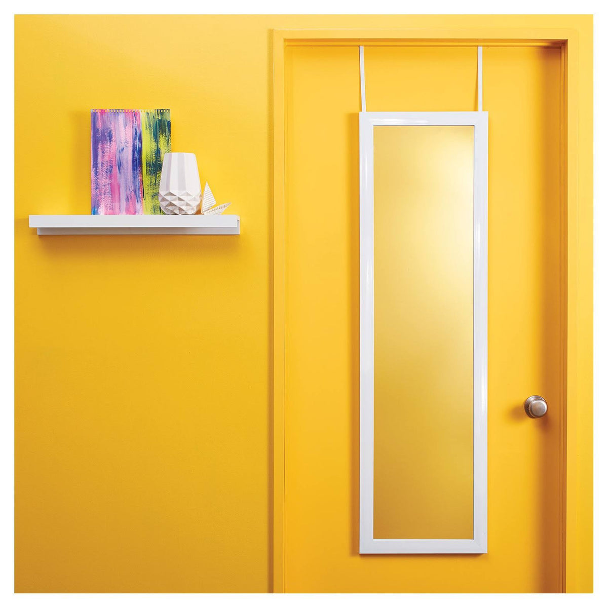 Over-The-Door Mirror White - Room Essentials