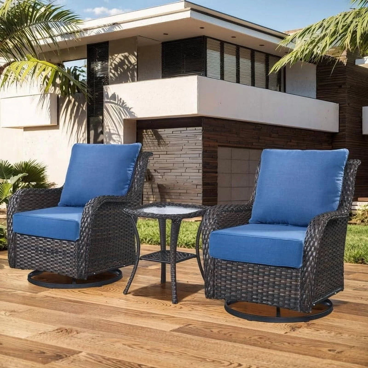 Bellefurn Outdoor Deep Seat Cushion 24 X 24 X 6 in for Patio Furniture, Outdoor Chair Cushions Waterproof & Fade Resistant Patio Furniture Cushions for Wicker Chair, Sofa, Couch