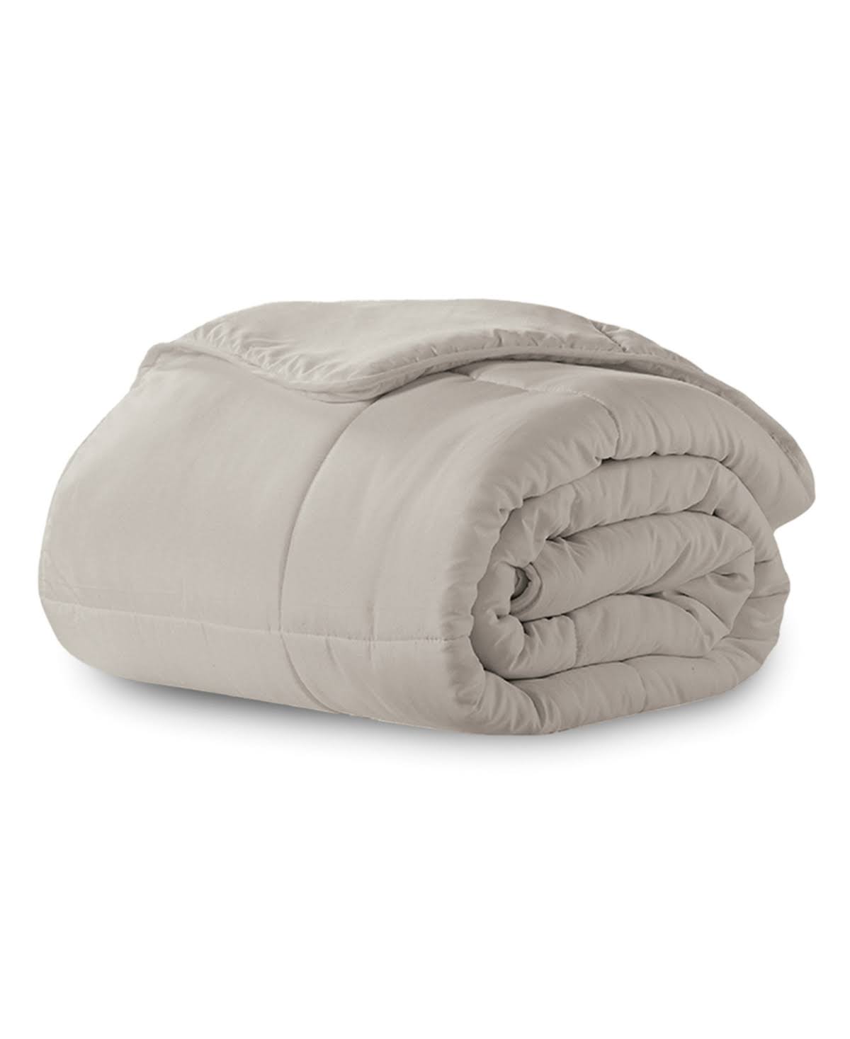 Ella Jayne Microfiber Down-Alternative Solid Color Comforter - Khaki - Twin