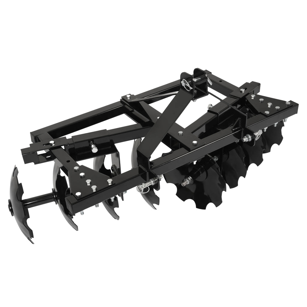 KOJEM Disc Plow Harrow for Prep Soil Cut Weeds & Clear Crop Remains Easy Mounting with Integrated 3 - Point Hitch2 PACKAGES