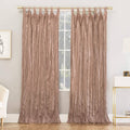 No. 918 Odelia 50" x 84" Distressed Velvet Semi-Sheer Tab Top Curtain Panel